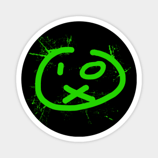 SMILEY  -  acid house green fluo 90s collector Magnet